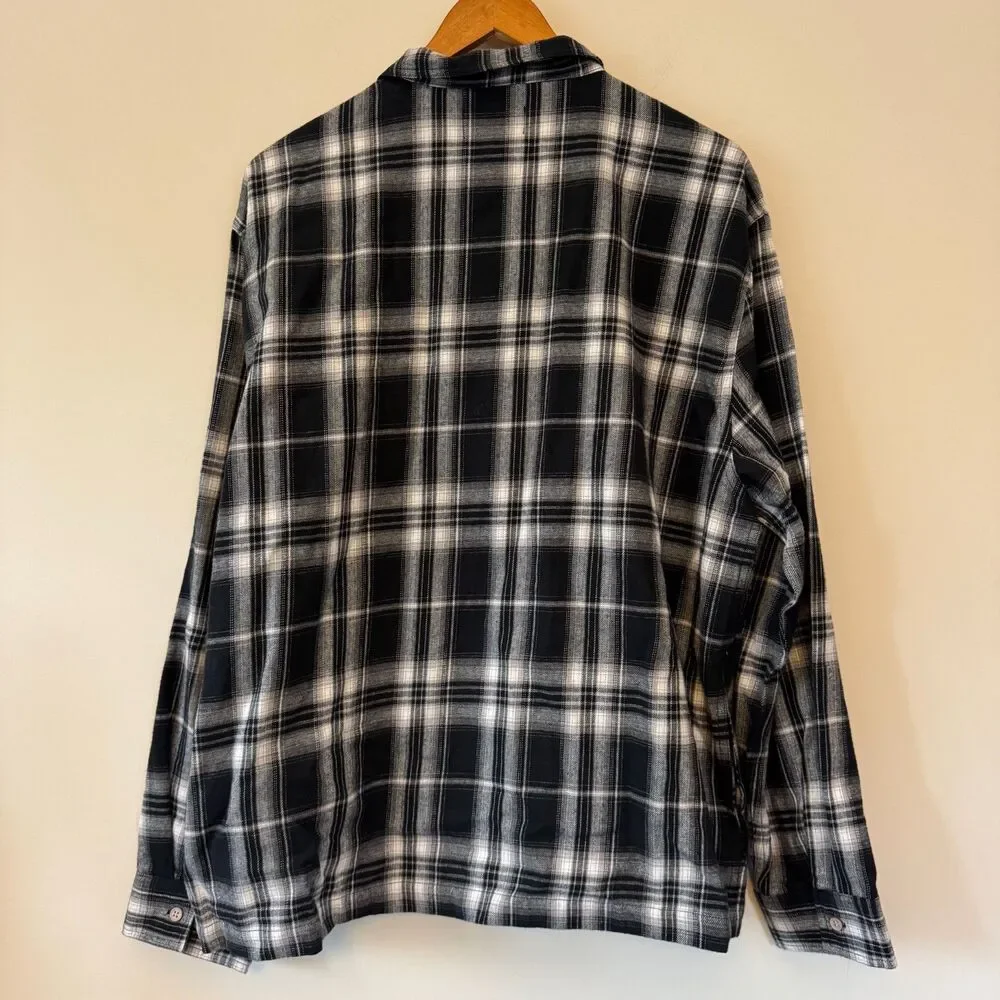 NWT Stan Ray Men's Black White Zip Shirt Size Large - Picture 6 of 9